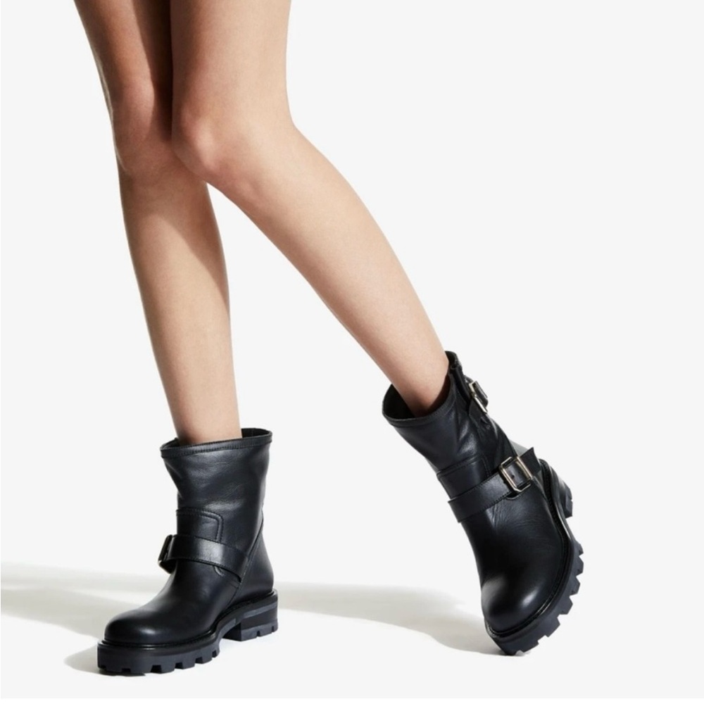 Stylish Black Leather Ankle Boots
